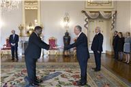 O Presidente Marcelo Rebelo de Sousa recebe, em cerimónia no Palácio de Belém, as cartas credenciais de novos Embaixadores em Portugal, a 30 de março de 2023