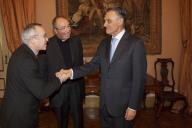 O Presidente da República, Aníbal Cavaco Silva,  recebe em audiência, o Presidente da Conferência Episcopal Portuguesa, D. Jorge Ortiga, a 30 de novembro de 2010