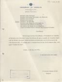 Convocatória (Minuta), adiando a Reunião do Conselho Superior da Defesa Nacional, a realizar no Palácio de S. Bento, pelas 16.00 horas do dia 5 de Maio de 1972, para a mesma hora do dia 12 de maio