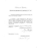 Decreto que ratifica o Acordo Internacional de 1994 sobre as Madeiras Tropicais, adotado em Genebra em 26 de janeiro de 1994.