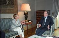 Audiência concedida pelo Presidente da República, Jorge Sampaio, à Comissária Europeia Emma Bonino, a 27 de junho de 1998