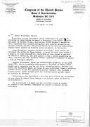 Carta de Henry A.Waxman da Casa dos Representantes do Congresso dos Estados Unidos da América, dirigida ao Presidente Mário Soares, lamentando que em Portugal "não se reconheceu publicamente o heroísmo do doutor [Aristides] Sousa Mendes nem a injustiça que lhe foi feita subsequentemente" e solicitando "os seus bons ofícios que reconheçam as boas obras do doutor Sousa Mendes e que busquem modos de honrá-lo apropriadamente."