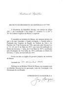 Decreto que estende ao território de Macau o Acordo sobre a Proteção dos Vegetais na Região do Sudeste da Ásia e do Pacífico, de 27 de fevereiro de 1956, aprovado pelo Decreto n.º 41 125, de 23 de maio de 1957.