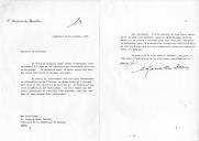 Carta do Presidente da República, Ramalho Eanes, dirigida ao Presidente da República do Senegal, Léopold Senghor, acusando a receção da carta relativa à ideia de criação de uma Universidade euro-arabo-africana, à qual reconhece grande valor nos seus objetivos e aceitando receber, como lhe foi solicitado na carta, o Professor Nicolas Martin.