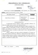 Proposta de condecoração para o Grau de Grande-Oficial, da Ordem Militar da Torre e Espada, do Valor, Lealdade e Mérito, de Jaime Filipe da Fonseca, Tenente-Coronel de Cavalaria e Subsecretário de Estado do Exército, a título póstumo, assinada pelo Presidente do Conselho, António de Oliveira Salazar.