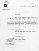 Carta do Presidente da Comissão de Freguesia da Graça da União Nacional, Agnelo Morão Pereira, dirigida ao Presidente da República, Américo Tomás, agradecendo a condecoração como Cavaleiro da Ordem do Infante D.Henrique, atribuída ao seu vogal, Arquiteto Eduardo Martins Bairrada, pela recuperação do "Álbum Henriquino".