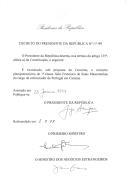 Decreto que exonera, sob proposta do Governo, o ministro plenipotenciário de 1.ª classe, Francisco de Sales Mascarenhas, do cargo de Embaixador de Portugal em Caracas [Venezuela].