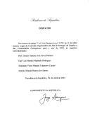 Despacho que nomeia como vogais Comissão Organizadora das Comemorações do Dia de Portugal, de Camões e das Comunidades Portuguesas, para o ano de 2004, o Prof. Doutor Adriano José Alves Moreira, o Engenheiro Luís Manuel Machado Rodrigues, o Almirante Victor Manuel Trigueiros Crespo e António Manuel Ramos dos Santos.