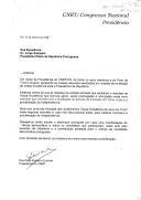 Carta de Kay Rala Xanana Gusmão, Presidente do CNRT - Congresso Nacional da Resistência de Timor, dirigida ao Presidente eleito da República Portuguesa, Dr. Jorge Sampaio, felicitando-o por ocasião da sua reeleição e manifestando a sua vontade em que o chefe de Estado português seja recebido em Timor Leste para celebrar a proclamação da independência daquele país.
