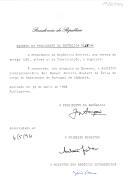 Decreto de exoneração do ministro plenipotenciário Rui Manuel Pereira Goulart de Ávila do cargo que exercia como Embaixador de Portugal em Camberra [Austrália].