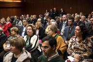 O Presidente da República Marcelo Rebelo de Sousa, preside, na Fundação Calouste Gulbenkian em Lisboa, à sessão de encerramento do Congresso Internacional “Repensar Portugal, a Europa e a Globalização: 100 anos Padre Manuel Antunes, sj”, tendo no final condecorado, a título póstumo, o Padre Manuel Antunes, a 6 de novembro de 2018  