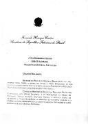 Carta oficial de Fernando Henrique Cardoso, Presidente da República Federativa do Brasil  dirigido ao Presidente da República Portuguesa, Jorge Sampaio, saudando-o por ocasião da sua investidura.