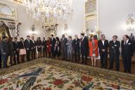 O Presidente da República Marcelo Rebelo de Sousa recebe, no Palácio de Belém, o Presidente, os Vice-Presidentes, os líderes dos Grupos Parlamentares e os membros da Mesa da Assembleia da República, que lhe apresentaram cumprimentos de Ano Novo, a 6 de janeiro de 2017