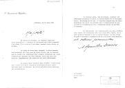 Carta do Presidente da República, Ramalho Eanes, endereçada ao Rei Olavo V, agradecendo, no regresso a Portugal, o acolhimento caloroso que lhe foi dispensado por ocasião da sua estadia na Noruega e convidando o Rei para passar alguns dias em Portugal, em visita privada, sem constrangimentos de protocolo, convite extensível ao Príncipe herdeiro Harald e à princesa Sonia.