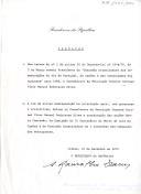 Despacho de nomeação do Conselheiro da Revolução Tenente Coronel Victor Manuel Rodrigues Alves, como Presidente da "Comissão Organizadora das Comemorações do Dia de Portugal, de Camões e das  Comunidades Portuguesas" para 1980 e delegando também no Conselheiro da Revolução a coordenação das ações da dita Comissão Organizadora e também da "Comissão do IV Centenário da Morte de Luís de Camões" e da "Comissão Organizadora do I Congresso das Comunidades portuguesas".