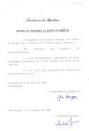 Decreto de nomeação do Juiz Desembargador José Manuel de Matos Fernandes e do Dr. José Luís Lopes da Mota, para exercerem, respetivamente, os cargos de  Secretário de Estado Adjunto do Ministro da Justiça e Secretário de Estado da Justiça. 