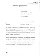 Carta do Ministro da Administração Interna, Nuno Severiano Teixeira, endereçada ao Presidente da República, Dr. Jorge Sampaio, convidando-o a estar presente e intervir na sessão de abertura do seminário internacional, promovido pela Inspeção-Geral da Administração Interna, subordinado ao tema "Culturas e Segurança. Três temas: Racismo, Imigração, Jovens em grupo", a ter lugar no dia 8 de outubro de 2001, pelas 9 horas, no Auditório 2 da Fundação Calouste Gulbenkian.