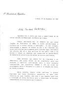 Carta do Presidente da República, Mário Soares, dirigida ao Presidente Mikhail Gorbatchev, manifestando - no momento em que cessa as suas funções como Presidente da URSS - a sua solidariedade, estima e admiração pela "coragem, determinação e empenho na defesa da paz e da liberdade dos povos" e no contributo decisivo que teve na mudança da face política da Rússia.