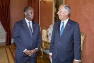 No início da Visita de Estado a Portugal, o Presidente da República da Costa do Marfim, Alassane Dramane Ouattara e Senhora Dominique Outtara, são recebidos na Praça do Império - Mosteiro dos Jerónimos, pelo Presidente da República Marcelo Rebelo de Sousa, onde, numa cerimónia de boas-vindas, são prestadas Honras Militares, com a execução dos Hinos Nacionais dos dois países, revista e desfile da Guarda de Honra, a 12 de setembro de 2017