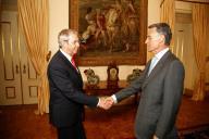 O Presidente da República, Aníbal Cavaco Silva, recebe em audiência o Presidente da Junta da Galiza, D. Emilio Pérez Touriño, a 4 de julho de 2006