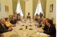 O Presidente da República, Aníbal Cavaco Silva, preside à reunião do Conselho de Estado, a 26 de setembro de 2001