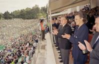 Deslocação do Presidente da República, Jorge Sampaio, e Senhora D. Maria José Ritta ao Estádio Nacional, para a Final da Taça de Portugal, a 21 de maio de 2000