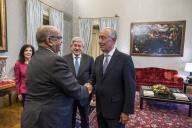 O Presidente da República Marcelo Rebelo de Sousa recebe, em audiência no Palácio de Belém, o Primeiro-Ministro da Argélia, Ahmed Ouyahia, a 3 de outubro de 2018  