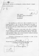 Ofício n.º 770 do Secretário Nacional da Informação, C.H. Moreira Baptista, dirigido ao Secretário Geral da Presidência da República, lamentando, na ocasião em que recai sobre o SNI "a incumbência de decorar a tribuna e uma sala da Base Aérea de Monte Real e mais 7 dependências da Casa dos Retiros em Fátima, destinados a Sua Santidade o Papa", não poder "dispensar quaisquer peças de mobiliário do Palácio Foz", conforme solicitado.
