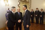 O Presidente da República, Aníbal Cavaco Silva, recebe em audiência a direção da Ordem dos Médicos Veterinários, a 18 de abril de 2011