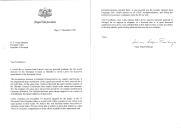 Carta da Presidente de Estado da República da Letónia, Vaira Vike-Freiberga, dirigida ao Presidente da República de Portugal, Jorge Sampaio, agradecendo pela recente decisão do Conselho Europeu, em Helsínquia, ter formalizado o convite para a Letónia iniciar as negociações para a adesão à União Europeia.