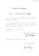 Decreto que revoga, por indulto, a pena acessória de expulsão do País aplicada a José Miguel Antunes, no Processo nº 1135/90 do 4º Juízo Criminal do Tribunal Judicial de Cascais.