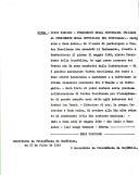 Minuta de reprodução (cópia conforme original) do texto da carta, datada de 12 de maio de 1948, dirigida por Luigi Einaudi, Presidente da República italiana, ao Presidente da República de Portugal, dando conhecimento da sua tomada de posse no dia 11 de maio de 1948, em resultado da sua eleição pelo Parlamento de Itália e assegurando a sua intenção de manter e reforçar as ótimas relações entre os 2 países.