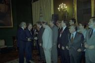 O Presidente da República, Jorge Sampaio, oferece uma receção em honra dos Presidentes dos Parlamentos Democráticos IberoAmericanos, no Palácio de Belém, a 18 de junho de 1999