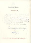 Decreto de nomeação dos Doutor Marcello José das Neves Alves Caetano, Doutor António Manuel Pinto Barbosa, Doutor Raúl Jorge Rodrigues Ventura, Eng.º Francisco de Paula Leite Pinto e Dr. Henrique Veiga de Macedo, respetivamente, para os cargos de Ministros da Presidência, Finanças, Ultramar,  Educação Nacional e Corporações e Previdência Social.