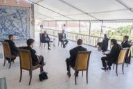 O Presidente da República Marcelo Rebelo de Sousa recebe, em audiência no Palácio de Belém, o Académicas - Movimento das Associações Académicas das Universidades do Algarve, Aveiro, Beira Interior, Coimbra, Évora, Minho e Trás-os-Montes e Alto Douro, a 3 de agosto de 2020