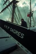 Visita do Presidente da República, Jorge Sampaio, ao Navio-Escola Sagres, atracado na Gare Marítima de Alcântara, a 4 de outubro de 1998