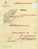 Guia de marcha passada pelo Intendente da Repartição de Pessoal do Ministério da Marinha ao Capitão de Fragata Jerónimo Weinholz Bivar, para se apresentar na Presidência da República onde irá desempenhar as funções de Ajudante de Campo do Presidente da República.