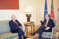 Audiência concedida pelo Presidente da República, Jorge Sampaio, ao Senhor Shimon Peres, a 29 de fevereiro de 2000