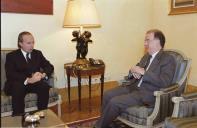 Audiência concedida pelo Presidente da República, Jorge Sampaio, ao Presidente da Câmara Municipal de Lisboa, Pedro Santana Lopes, a 17 de janeiro de 2002