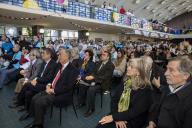 O Presidente da República Marcelo Rebelo de Sousa participa, na cantina da Cidade Universitária em Lisboa, na 29.ª Festa de Natal da Comunidade Vida e Paz, onde almoça com os sem-abrigo presentes, a 17 de dezembro de 2017