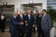 O Presidente da República Marcelo Rebelo de Sousa participa, juntamente com o Príncipe Aga Khan, na cerimónia de entrega de equipamento de cirurgia robótica doado pelo Imamat Ismaili ao Serviço Nacional de Saúde (SNS), a 8 de novembro de 2019