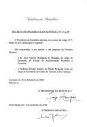 Decreto que exonera, a seu pedido e sob proposta do Primeiro Ministro, o Sr. José Narciso Rodrigues de Miranda, do cargo de Secretário de Estado da Administração Marítima e Portuária e o Professor Doutor António do Pranto Nogueira, do cargo de Secretário de Estado do Tesouro e das Finanças.