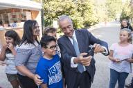 O Presidente da República Marcelo Rebelo de Sousa visita, nos Jardins do Palácio de Cristal, a Feira do Livro do Porto, que este ano homenageia Sophia de Mello Breyner Andresen, a 1 de setembro de 2017