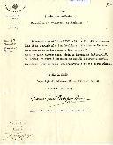 Ofício da Repartição do Gabinete do Ministério da Marinha, assinado pelo Chefe de Gabinete do Ministro, Capitão-Tenente Américo Deus Rodrigues Tomás, dirigido ao Secretário da Presidência da República, remetendo cópia da informação da Repartição do Pessoal do Comando Geral da Armada relativa a exposição do Capitão de Fragata António Augusto de Sequeira Braga