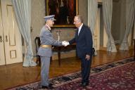 O Presidente da República e Comandante Supremo das Forças Armadas Marcelo Rebelo de Sousa, recebe, em audiência no Palácio de Belém, o Chefe do Estado-Maior do Exército (CEME), General José Nunes da Fonseca, para apresentação de cumprimentos, a 9 de novembro de 2018  