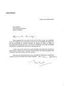 Carta de Maria José Ritta endereçada à Primeira Dama da Colômbia, Nohra Puyana de Pastrana, agradecendo informação sobre iniciativa a realizar em Bogotá em prol da coordenação das políticas dedicadas às crianças desfavorecidas an Comunidade Iberoamericana.