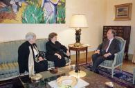 Audiência concedida pelo Presidente da República, Jorge Sampaio, à Bastonária da Ordem dos Enfermeiros, Maria Augusta de Sousa, a 11 de maio de 2004