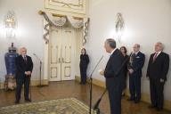 O Presidente da República, Marcelo Rebelo de Sousa, recebe, no Palácio de Belém, Manuel Cargaleiro tendo agraciado o pintor e ceramista no dia do seu 90.º aniversário com a Grã-Cruz da Ordem do Infante D. Henrique, a 16 de março de 2017