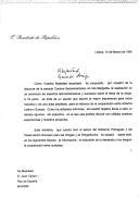 Carta do Presidente da República, Jorge Sampaio, endereçada ao Rei Juan Carlos de Esapnha, dando conta da realização de Seminário internacional sobre o tema da Droga e da Toxicodependência, a realizar no Porto nos dias 8 e 9 de outubro de 1998, e solicitando ao Rei que designe um representante seu nos trabalhos do Seminário