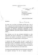 Carta do Ministro da Administração Interna, Nuno Severiano Teixeira, endereçada ao Presidente da República, Dr. Jorge Sampaio, convidando-o para estar presente na sessão de abertura e a fazer uma intervenção de fundo no seminário internacional, promovido pela Inspeção-Geral da Administração Interna, subordinado ao tema "Culturas e Segurança. Três temas: Racismo, Imigração, Jovens em grupo" e a realizar nos dia 8, 9 e 10 de outubro de 2001.